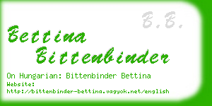bettina bittenbinder business card
